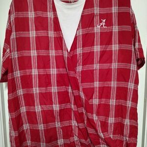 Stylish Red Plaid Women's Blouse